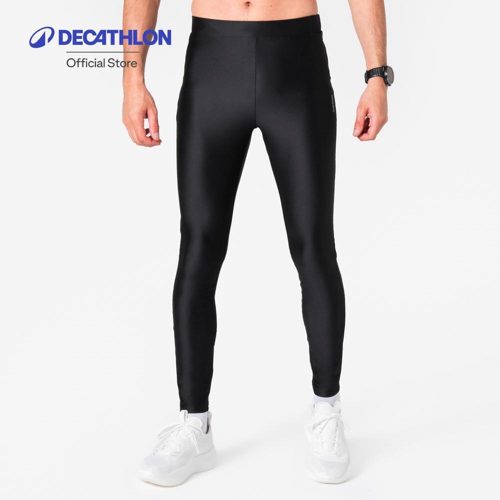 Decathlon Men'S Running Leggings กางเกงวิ่งผู้ชายรัดรูประบายอากาศได้ดี รุ่น Kiprun Run 100 - Black