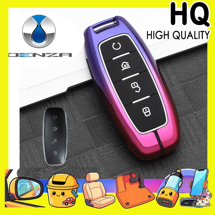 [READY]DENZA D9 Gradient color metal frame Key cover BYD DENZA EV Business card protector Car logo k