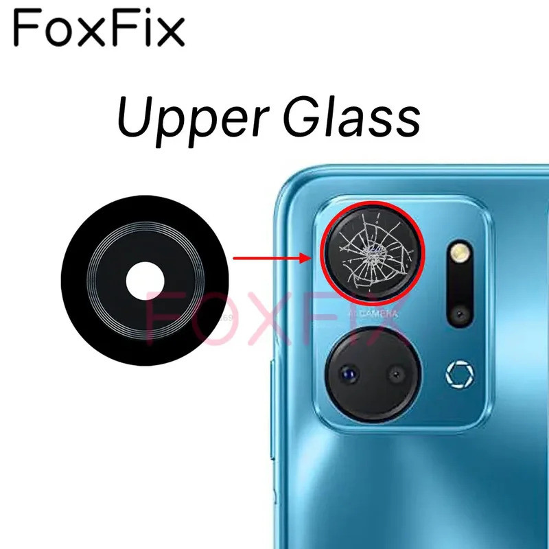 เลนส์กล้องด้านหลังเปลี่ยนสําหรับ Honor X7a RKY-LX1 RKY-LX2 RKY-LX3 พร้อมสติกเกอร์กาว