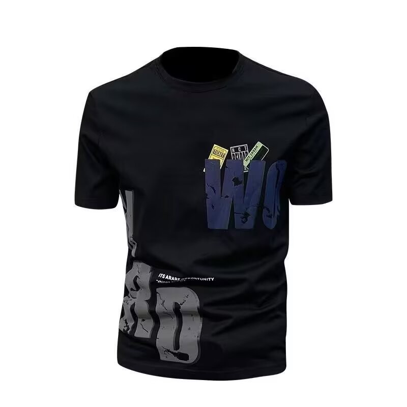 2025Simple23T Shirt new Loose Fit Men Top Short Sleeve2025Printed Trendy Internet Celebrity Summer i