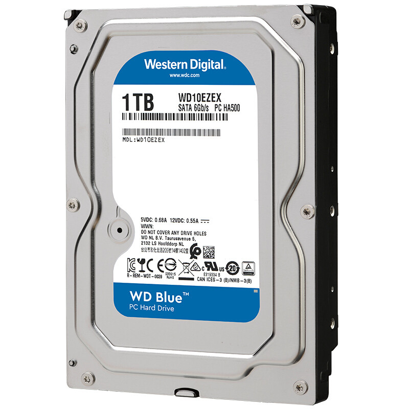 Western Data 1tb/2t Blue Disk 4t Purple Disk Desktop sata คอมพิวเตอร์ Mechanical Hard Disk การตรวจสอ