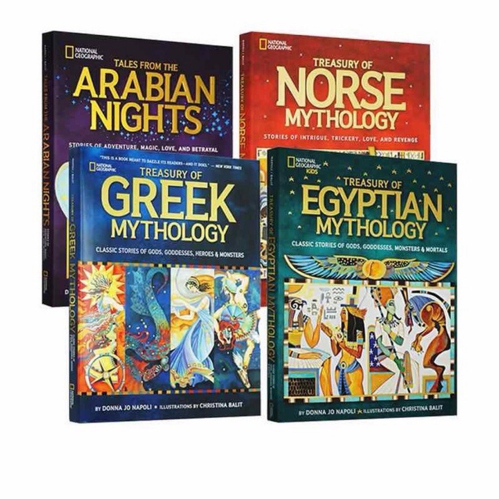 American National Geographic Egyptian Mythology หนังสือต้นฉบับภาษาอังกฤษ Treasury of Egyptian Mytho