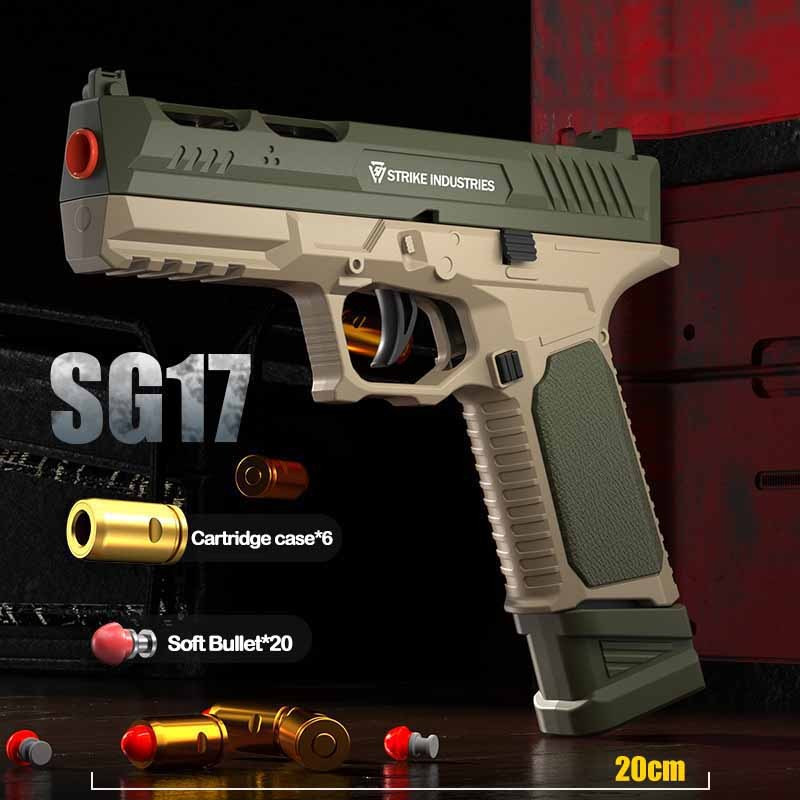 1:1 Glock กึ่งอัตโนมัติของเล่นเปลือกหอยจําลองการจําลองการยิงCS เกมของเล่นเด็กปลอดภัย