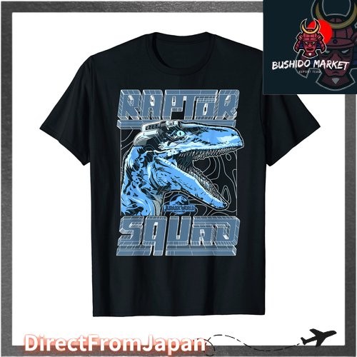เสื้อยืดลายลายเส้น Jurassic World Raptor Squad 【DirectFromJapan】