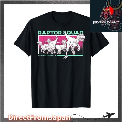 เสื้อยืดสีชมพู Jurassic World: Camp Cretaceous Raptor Squad 【DirectFromJapan】