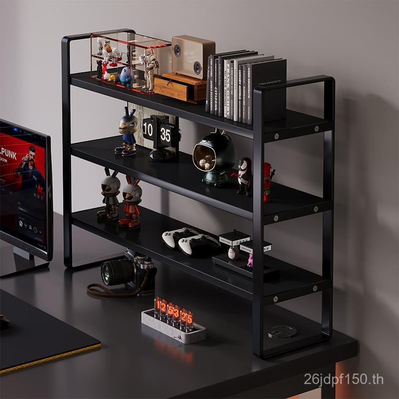 Simple Gaming Rack โต๊ะคอมพิวเตอร์ Layered Rack สไตล์เดสก์ท็อปเดสก์ท็อปตู้หนังสือขนาดเล็กชั้นวางหนัง
