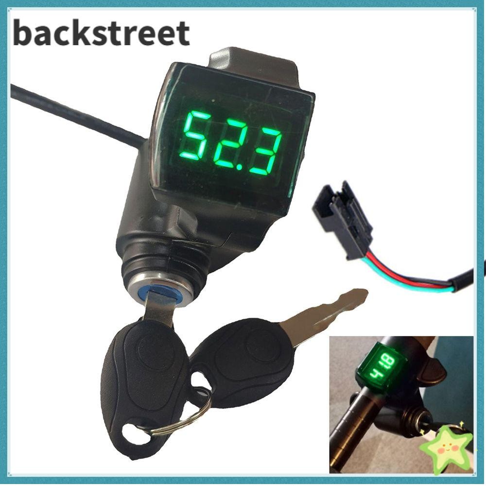 BACKSTAGEREETDV E-Bike Thumb Throttle Scooter Motorcycle Green Screen Accessories With Key