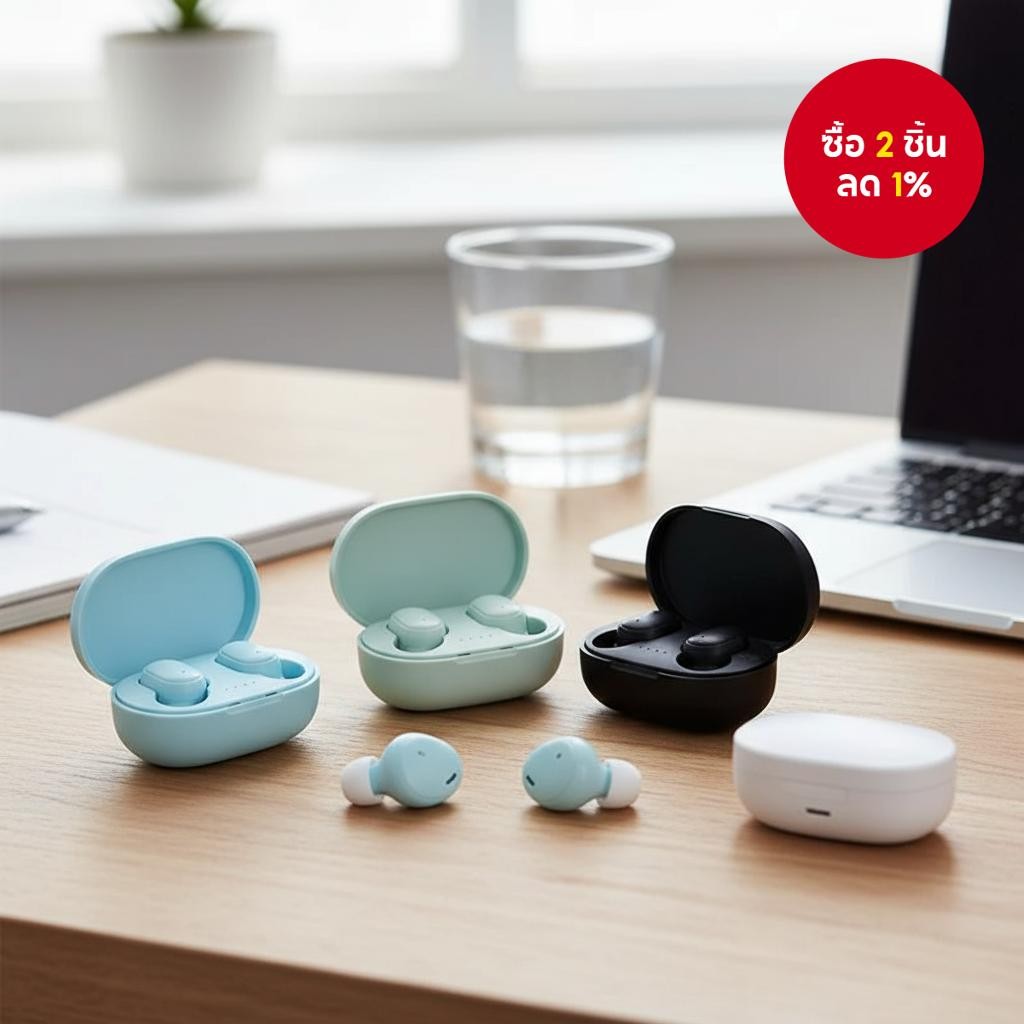 หูฟังบลูทูธ A6S TWS หูฟังไร้สายขนาดเล็กพร้อมไมโครโฟนสําหรับกีฬาและเล่นเกม