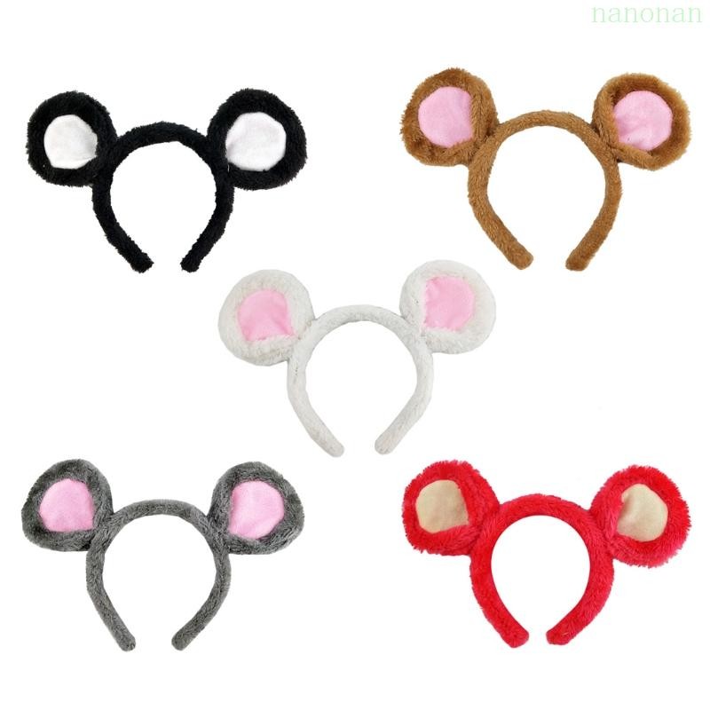 ที่คาดผมหูหนูนุ่ม Cartoon Mouse Ear Hairband สำหรับคอสเพลย์และฮาโลวีน