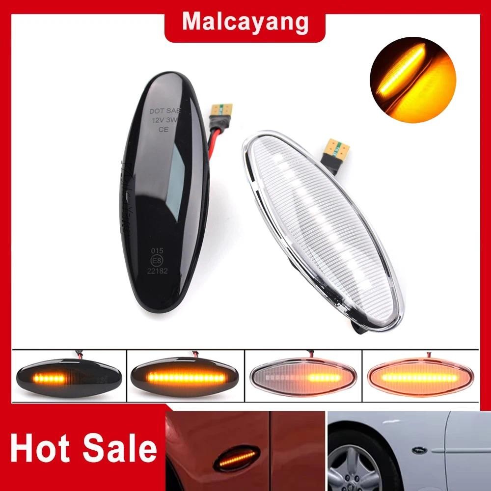 สําหรับ Jaguar XK8 S-Type XK 8/XKR XJ X350 1996-2005 จัดแต่งทรงผมรถแบบไดนามิกไฟเลี้ยวไหล LED ด้านข้า