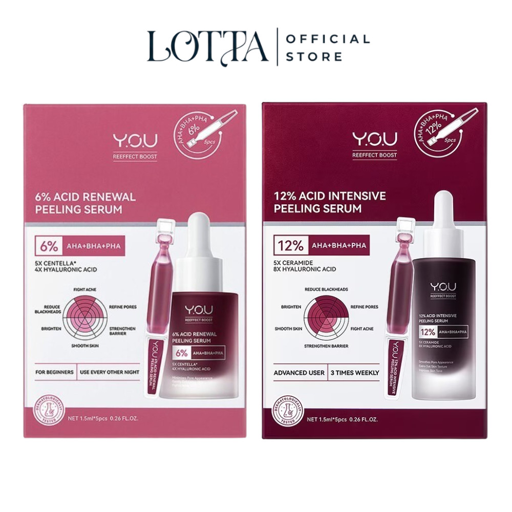 YOU 6% Acid Renewal Peeling Serum / 12% Acid Intensive Peeling Serum