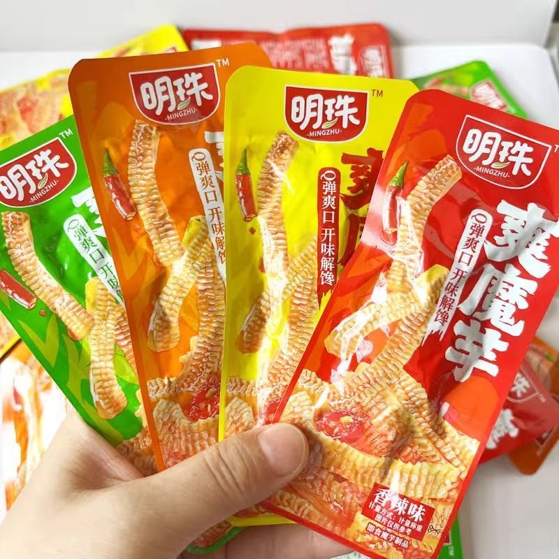 2025 สินค้าใหม่ Konjac Cool Spice BBQ Pearl Konjac Cool Instant Snacks ซอสงาบรรเทา Glutton Casual Sp