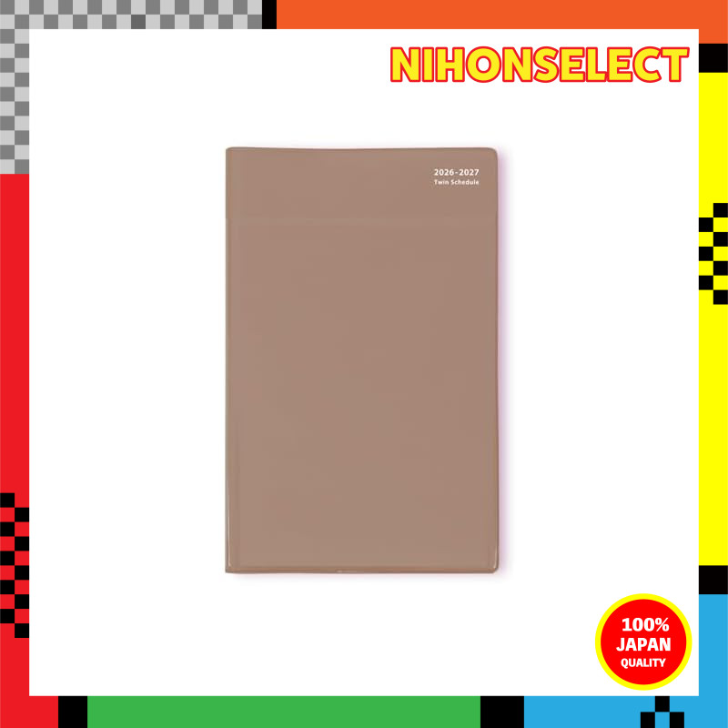 Gakken Stayful 2026 A5 Twin Diary Planner - Charcoal Gray, Starts October 2025