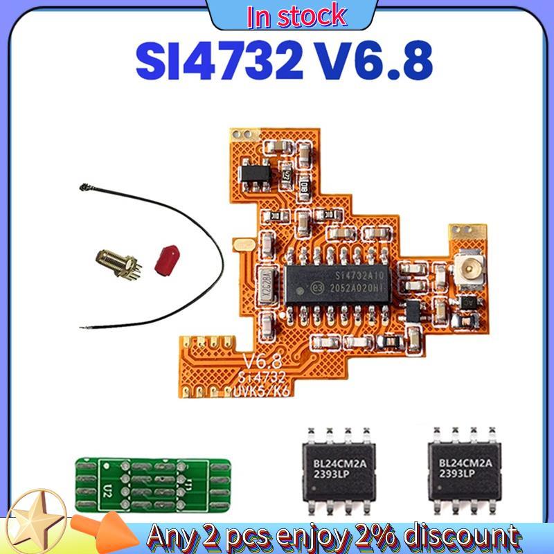 In stock-SI4732 V6.8 FPC โมดูล + 2X BL24CM2A 512KB ชิปสําหรับ UVK5 K6 HF Shortwave Full Band/เดี่ยว 
