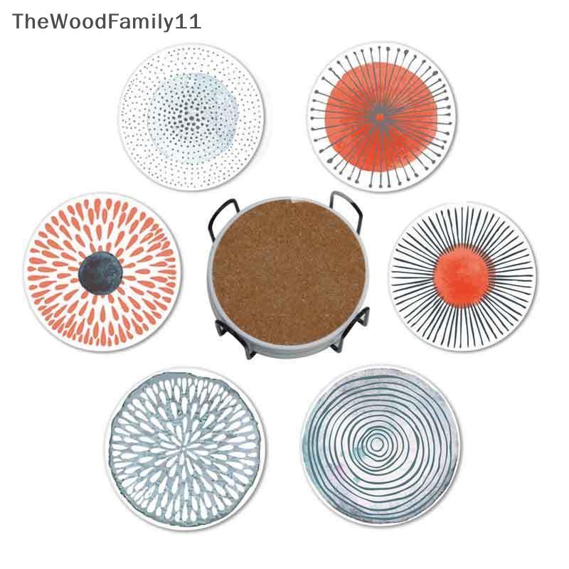 TT 6 ชิ้น/เซ็ต Coasters ทนความร้อนลื่นเครื่องดื่ม Cafe ตกแต่ง 2D FLat Coasters Anti-scalding แผ่นฉนว