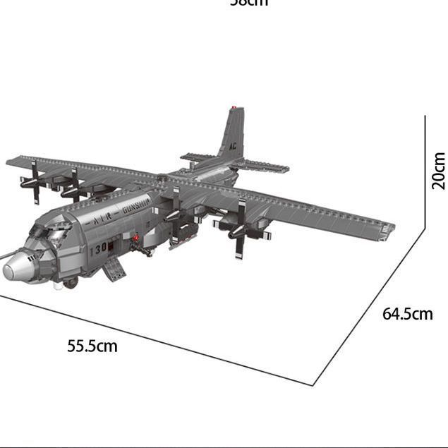 Star Castle Building Blocks ใช้งานร่วมกับ Lego Aircraft World War II ประกอบ A10 ขนาดใหญ่ AC130 Air G