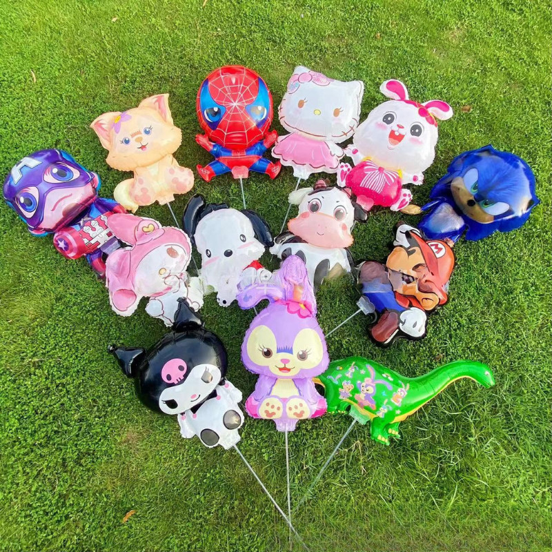 ลูกโป่งฟอยล์การ์ตูนใหม่พร้อมก้าน (1แพ็ค5ชุด)  (ABB) - รูปที่ 3