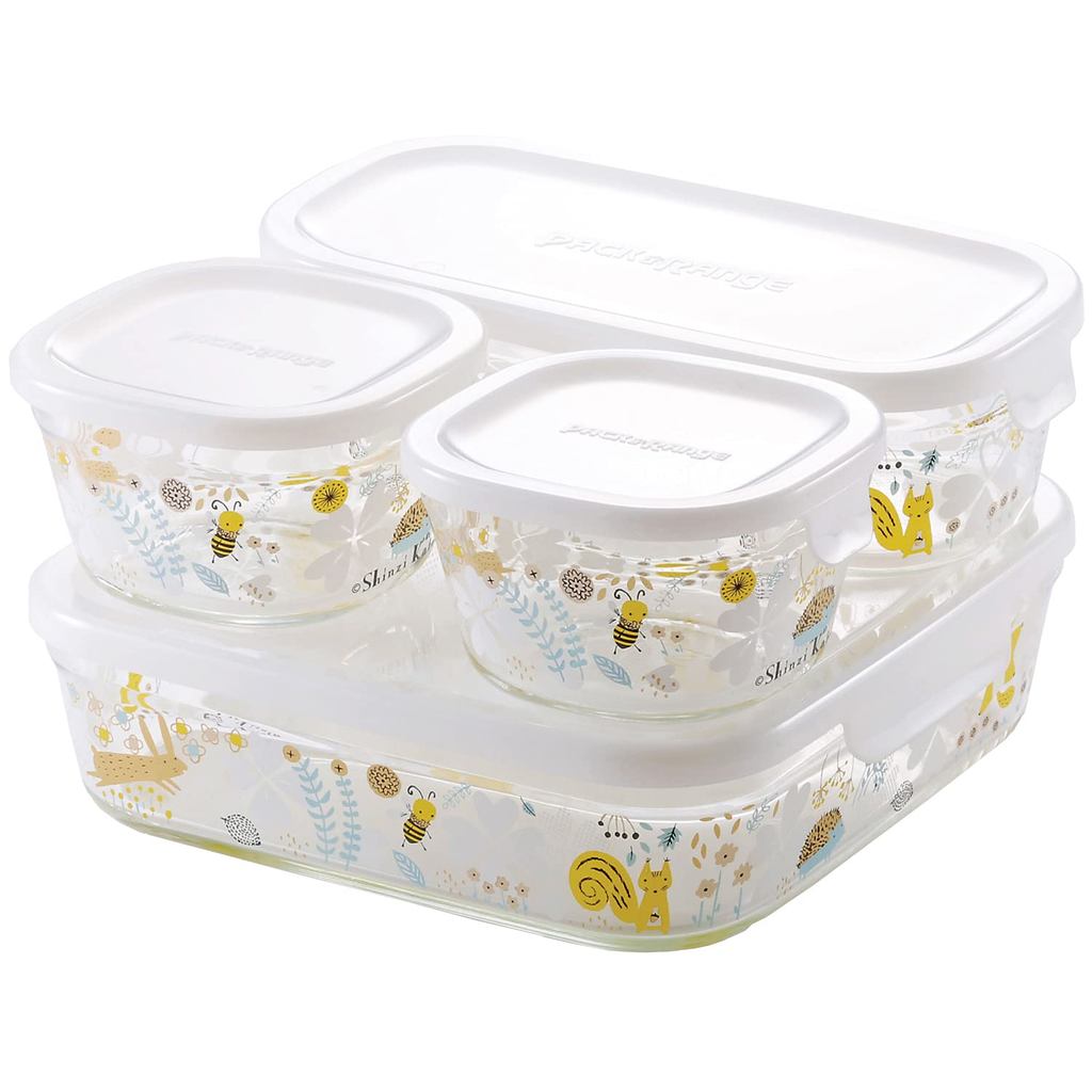 Iwaki Heat-Resistant Glass Storage Container Shinjikato Nordic Garden System Set Mini Pack & Range P