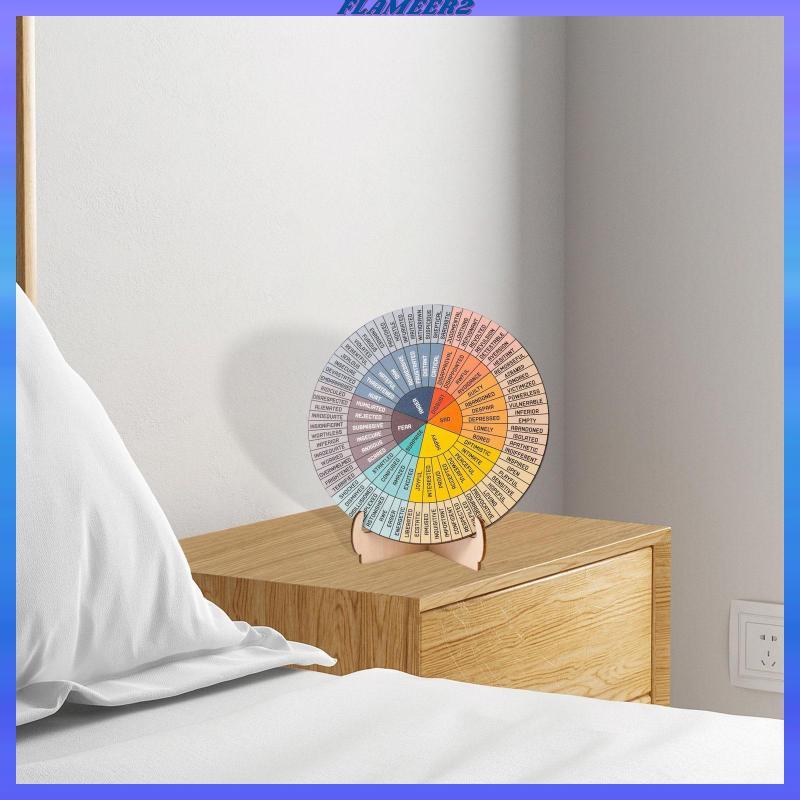 [Flameer2] Feeling Wheel โต๊ะตกแต่งของขวัญไม้สุขภาพจิตรอบสองด้านล้ออารมณ์