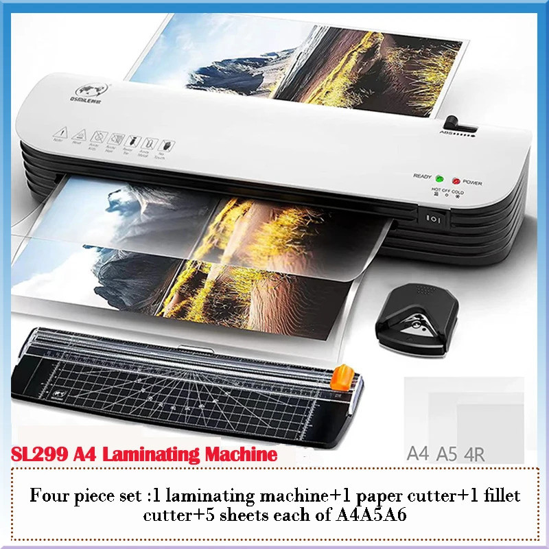 Sl299 เครื่องเคลือบบัตรพลาสติก Rolling Mill เครื่องเคลือบบัตรพลาสติกชุด A4 ขนาดร้อนและเย็น W/15 Lami