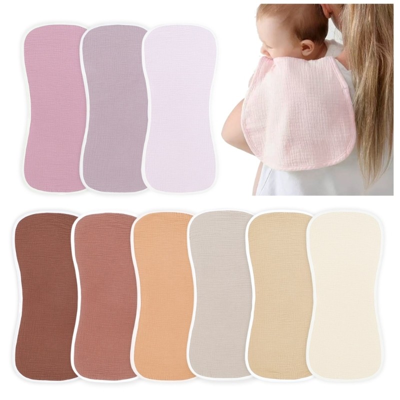 CS 3xBaby Burp Cloth Drooling Pad สําหรับ Teething Nursing Soft Absorbent Feeding Towel