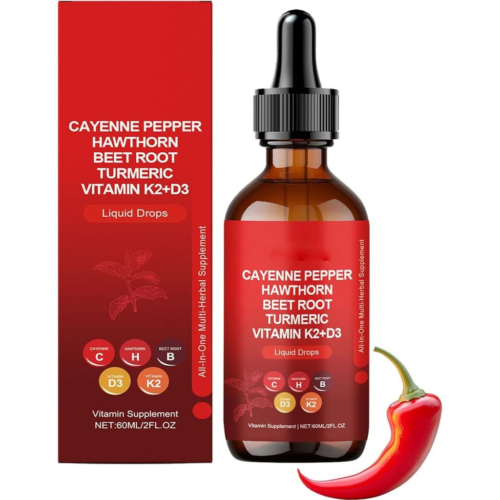 Aeluro Cayenne Drops, Aeluro Cayenne Pepper Extract, Aeluro Cayenne Pepper Drops, 60ml Natural Cayen