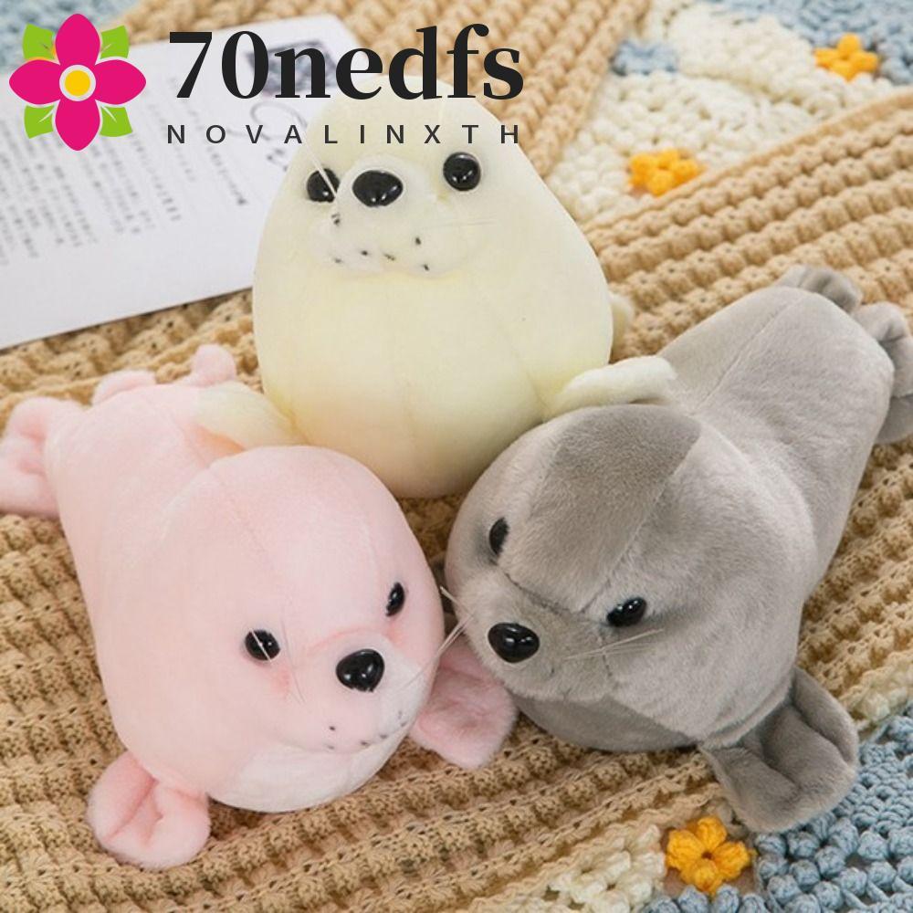 NEDFS Seal Plush ตุ๊กตาของเล่น,น่ารัก Fluffy Seal ตุ๊กตาตุ๊กตา, Casual Fur Plushy Soft Sea Lion Plus
