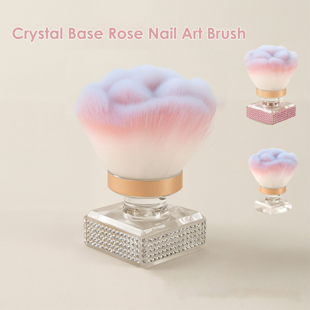เครื่องมือทําเล็บ แปรงทําความสะอาดเล็บ แปรง Rhinestone มัลติฟังก์ชั่น แปรงปัดฝุ่น Make Up Rose Shape แฟนซี Nibirudu