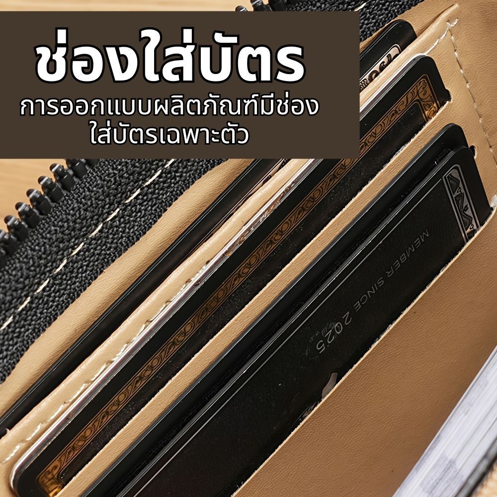 ผู้หญิงสายคล้องข้อมือ กระเป๋าสตางค์ กระเป๋าสายคล้องข้อมือ PU ห่วงคล้องมือ พกพาง่าย กันขโมย - รูปที่ 6