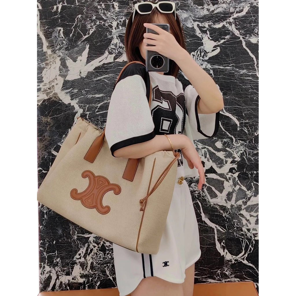 กระเป๋าโท้ท.canvas.drawstring ของ Celine สำหรับผู้หญิง