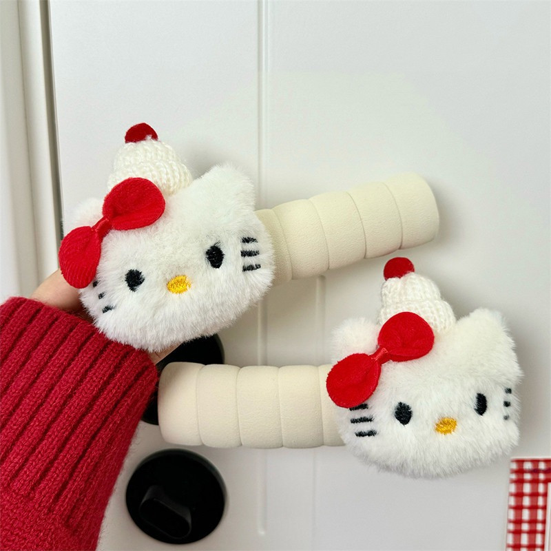 แมวน่ารัก Doorknob Protector มือจับประตูป้องกันการ์ตูน Anti-Collision ประตูฝาครอบกันชน