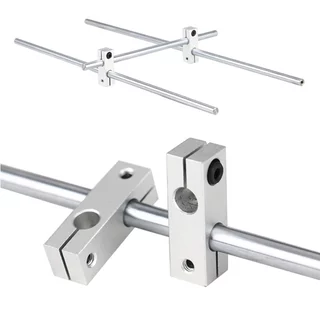 FXC ตัวยึดแกนเหล็ก 2ทาง ขนาด 6mm-20mm Aluminum Alloy Optical Axis Cross Clamp Joint ตัวยึดแกนออปติคอลแบบตั้ง ตัวจับยึ...