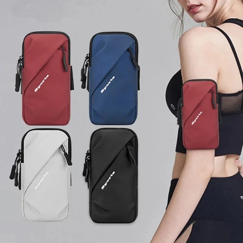 ที่วางโทรศัพท์สําหรับวิ่ง กระเป๋าวิ่งออกกําลังกายสําหรับ iPhone Samsung Universal กันน้ํา PU กีฬา Armband โทรศัพท์กระเป๋าแขนอุปกรณ์เสริมวิ่ง