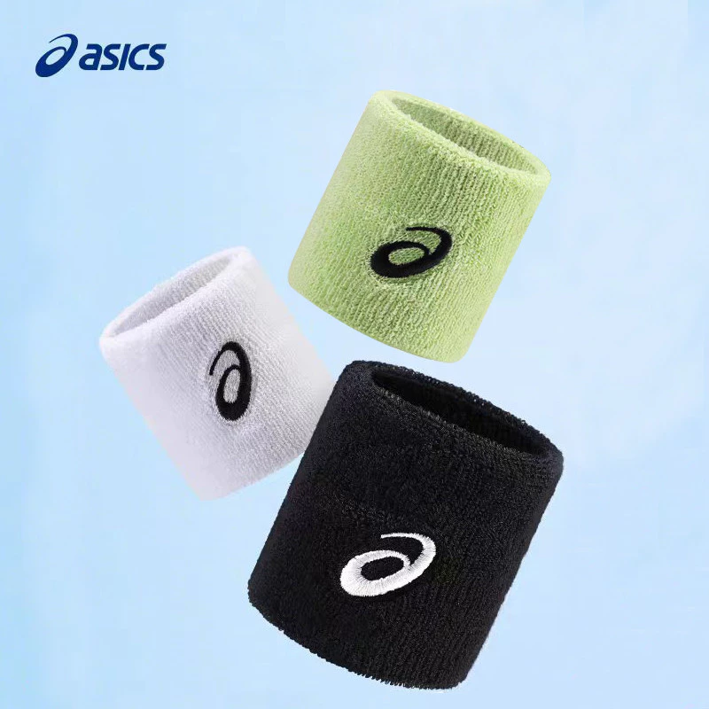 สายรัดข้อมือกีฬา ASICS ทำจากผ้าฝ้ายแท้ ดูดซับเหงื่อดี