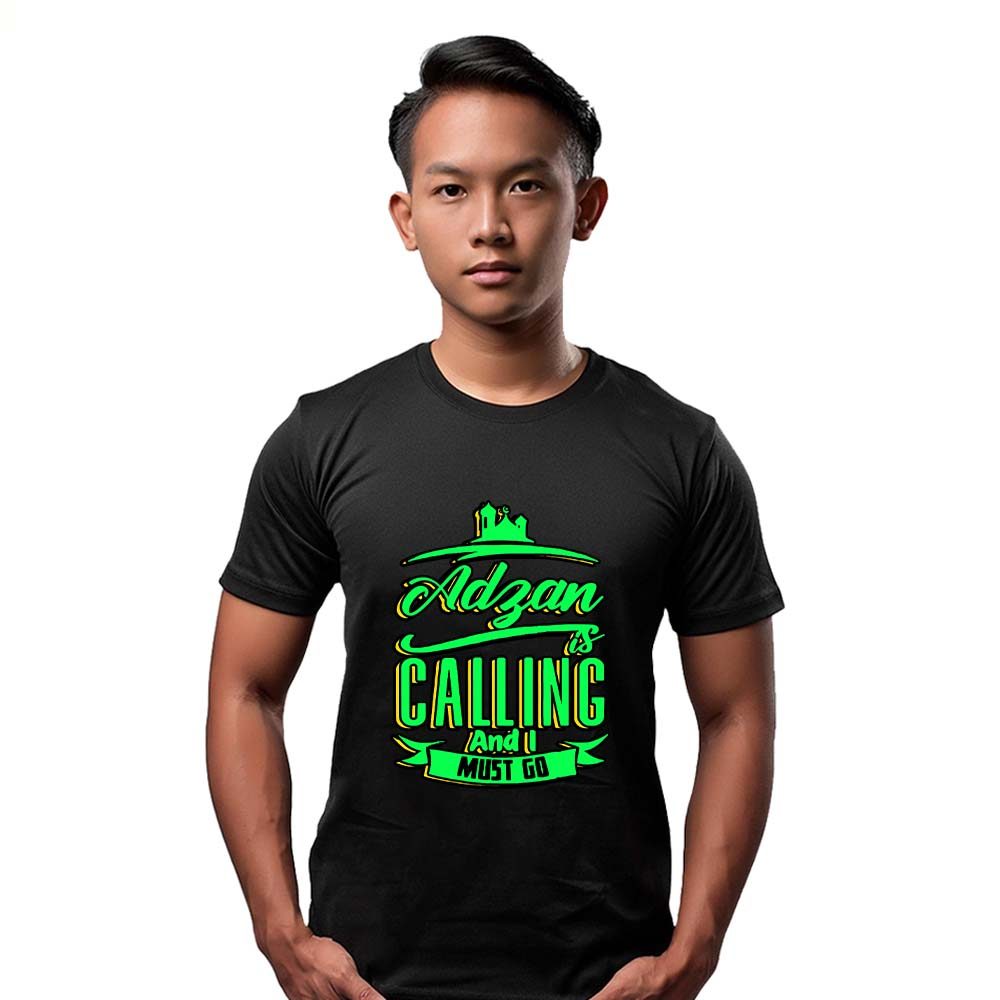 ADZAN CALLING และ I MUST GO เสื้อยืด ISLAMIC DISTRO เสื้อผ้าสําหรับผู้ชายและผู้หญิง