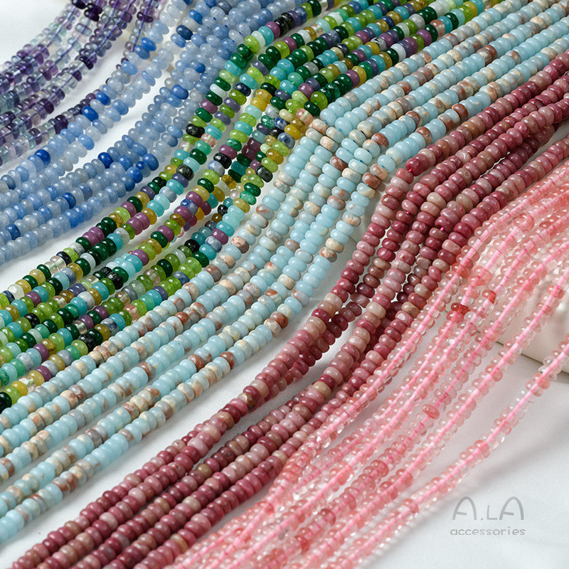 หินธรรมชาติคริสตัลอาเกต ลูกปัด Spacer สำหรับทำเครื่องประดับ DIY สร้อยข้อมือและสร้อยคอมืองาน 8EWG