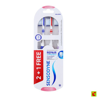 เซ็นโซดายน์ แปรงสีฟัน รุ่นรีแพร์ & โพรเทคท์ แพ็ค 2+1 คละสี