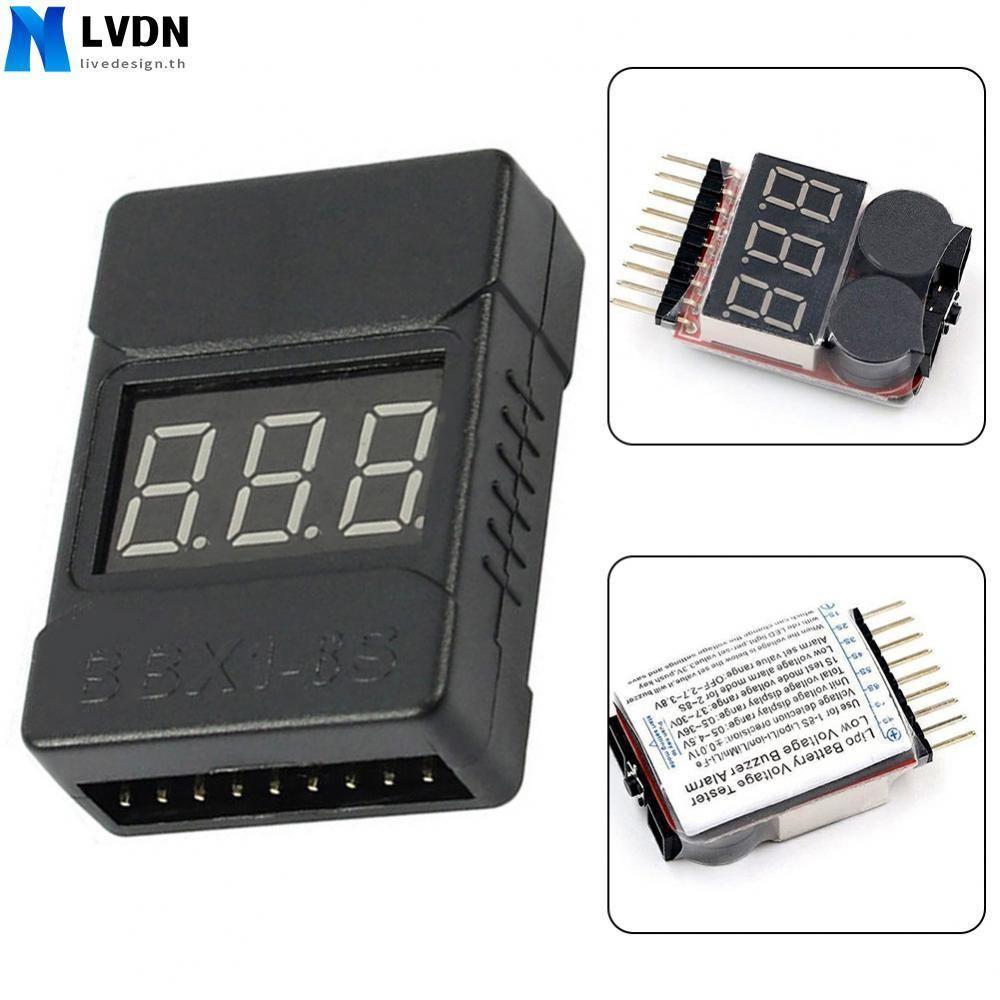 1-8S Voltage Meter Net Weight: 9g Size: 40mm X 25mm X 11mm For 1-8S Lipo Battery