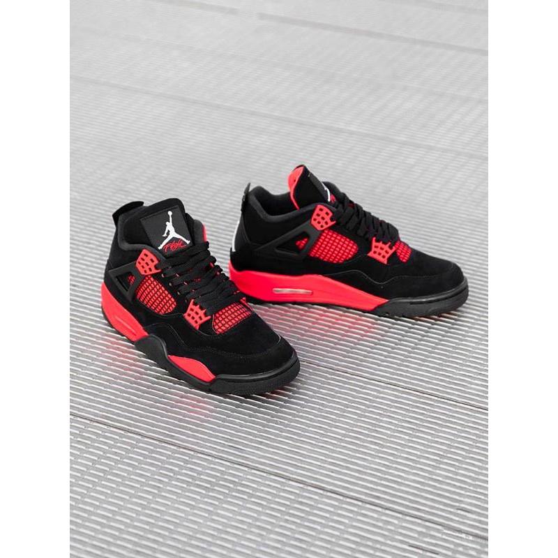 Air Jordan 4 Red Thunder AJ4 Black Red Thunder Suede CT8527-016