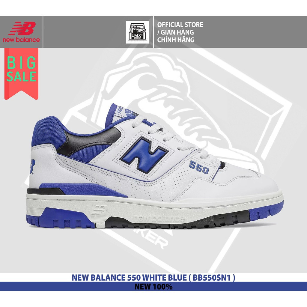 [มีสต๊อกเดิม] รองเท้า New Balance 550 White Blue (bb550sn1)-แท้ 100%