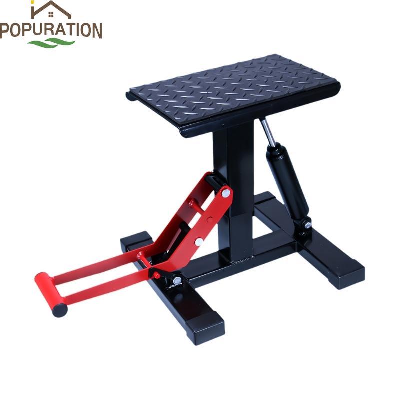 POP Motorcycle Scissor Lift Platform สําหรับบริการจักรยานเสือหมอบและจัดเก็บวัสดุเหล็กแข็งแรงในตัว