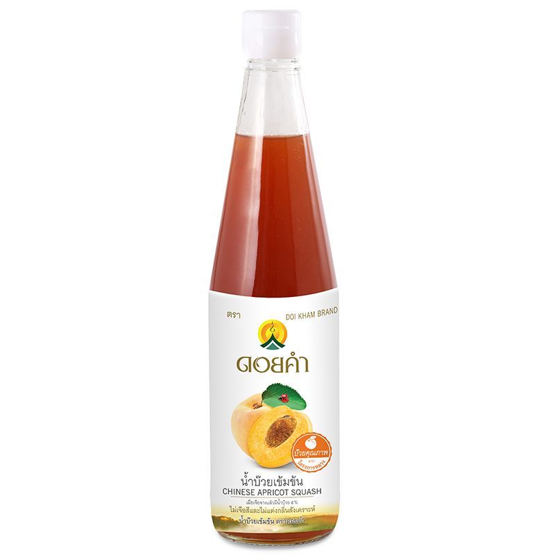 ดอยคำน้ำบ๊วยเข้มข้น 500มล. Doikham Apricot Squash 500ml. [หมายเลขบาร์โค้ด 8850773530042 ]