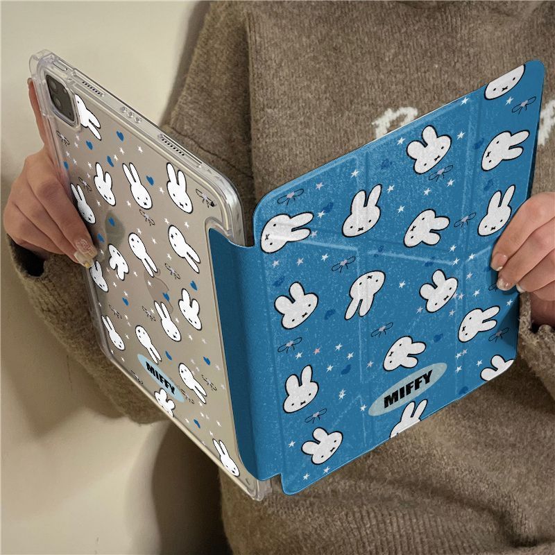 เคส iPad รูปตัว Y สไตล์การ์ตูนรุ่นล่าสุดนี้ใช้งานได้กับ iPad Gen11, Gen10, Gen9/8/7, Air11