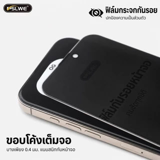 CX Shop (070) ฟิล์มกระจกกันมองข้างเต็มจอไร้ขอบ 3D PSLWE ความแข็ง 9H รองรับ iPhone XR ถึง 17Pro Max