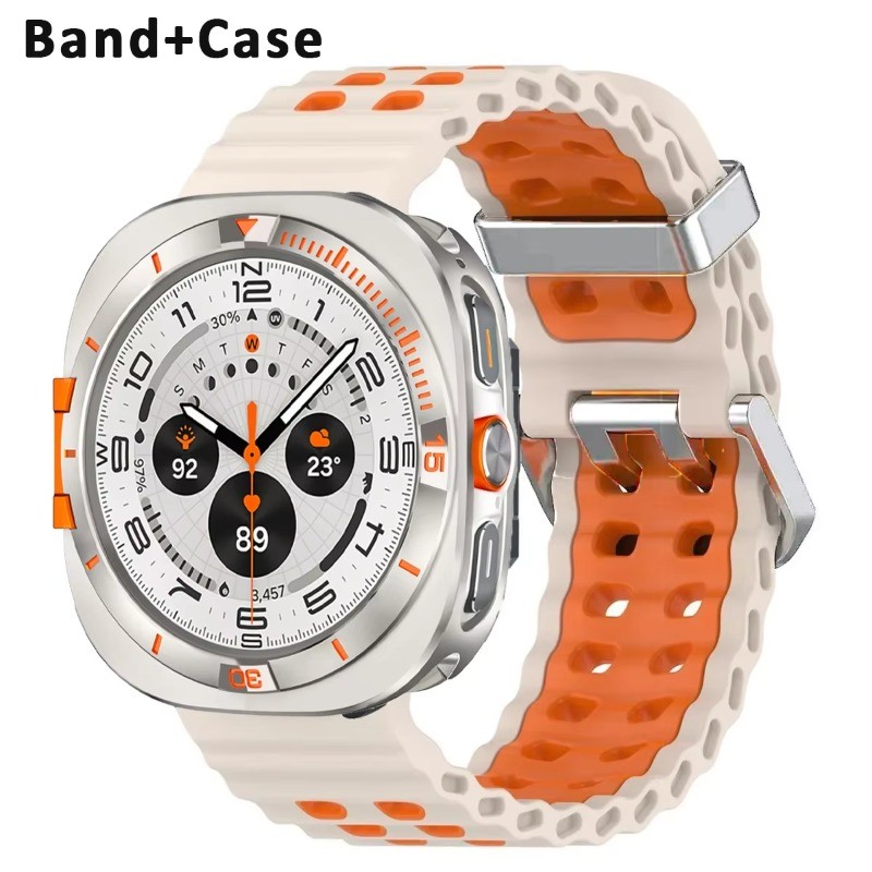 โลหะผสมโลหะกรณี + สายซิลิโคนสําหรับ Samsung Galaxy Watch Ultra 2025 47 มม.ฝาครอบ Band Protector สําหรับ Galaxy 7 ultra correa