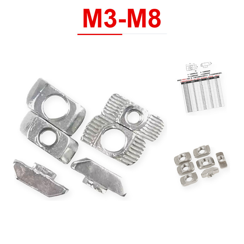 มาตรฐานยุโรป t-nut ชุบนิกเกิลเรือประเภท t-nut t-block M3-M8jly01