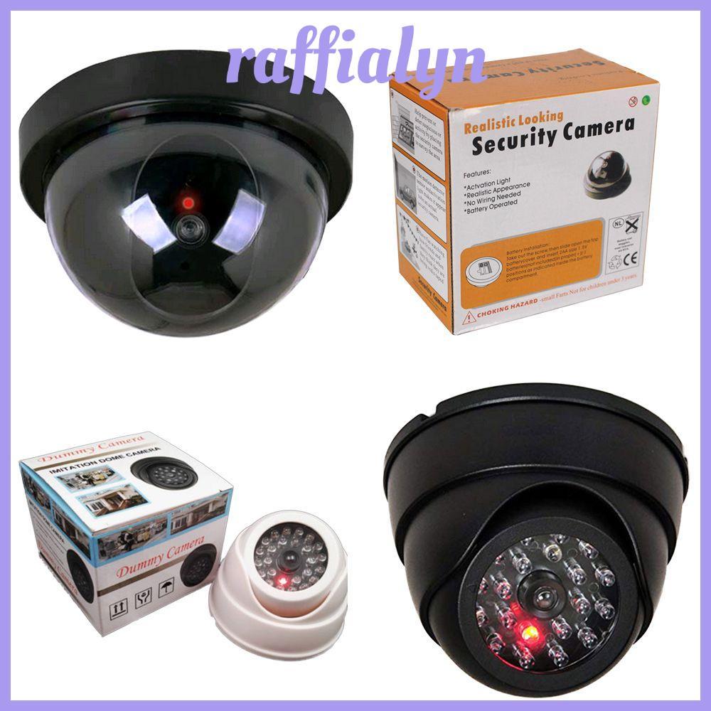 RAFFIALYN Dummy Camera คําเตือนความปลอดภัยโดมกระพริบไฟ LED