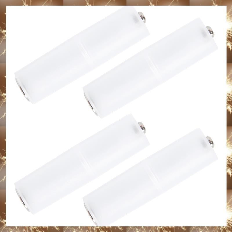 (OKB)(R) 4 ชิ้น AAA เป็น AA Battery Cell Converter Adaptor เคสทรงกระบอก