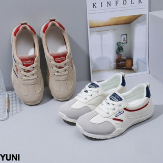 FINDME 36-41 Sepatu Sneakers Wanita Casual Classic Kekinian Nyaman Dipakai Bahan Pu Bagus Yuni