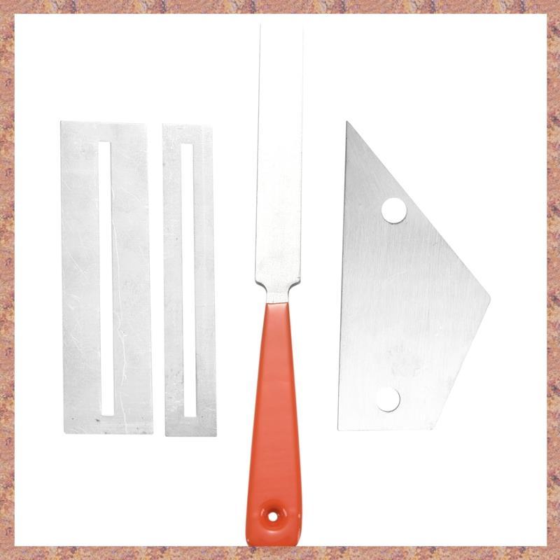 สแตนเลสกีตาร์ Fret File + Fret Rocker Level + Fingerboard Protector กีตาร์ Luthier Tool (RCV)